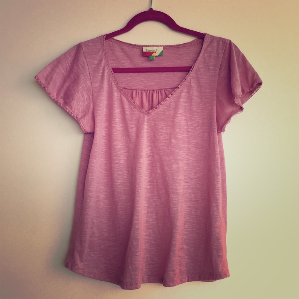 ModCloth Fervour pink short sleeve top